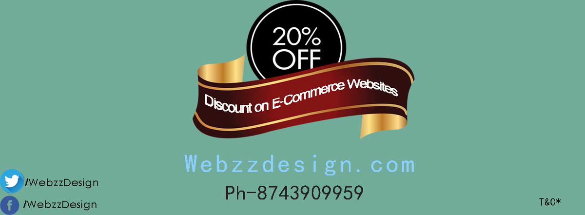 WebzzDesign's tweet image. Get 20% Discount on E- Commerce Websites 
#WebzzDesign