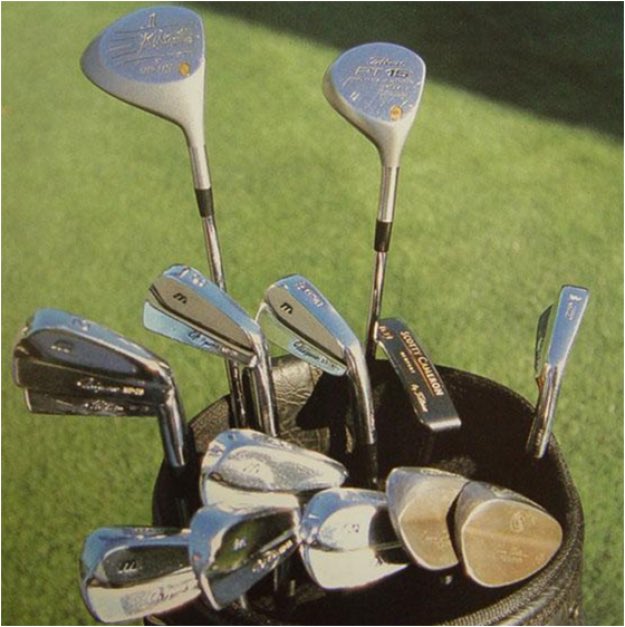 Here's the clubs Tiger used to win the '97 Masters. Unreal! <a href="/TrueSpecGolf/">True Spec Golf</a> @Golf_Mizuno <a href="/McLeanGolf/">Jim McLean Golf</a> <a href="/GolfDigest/">Golf Digest</a>