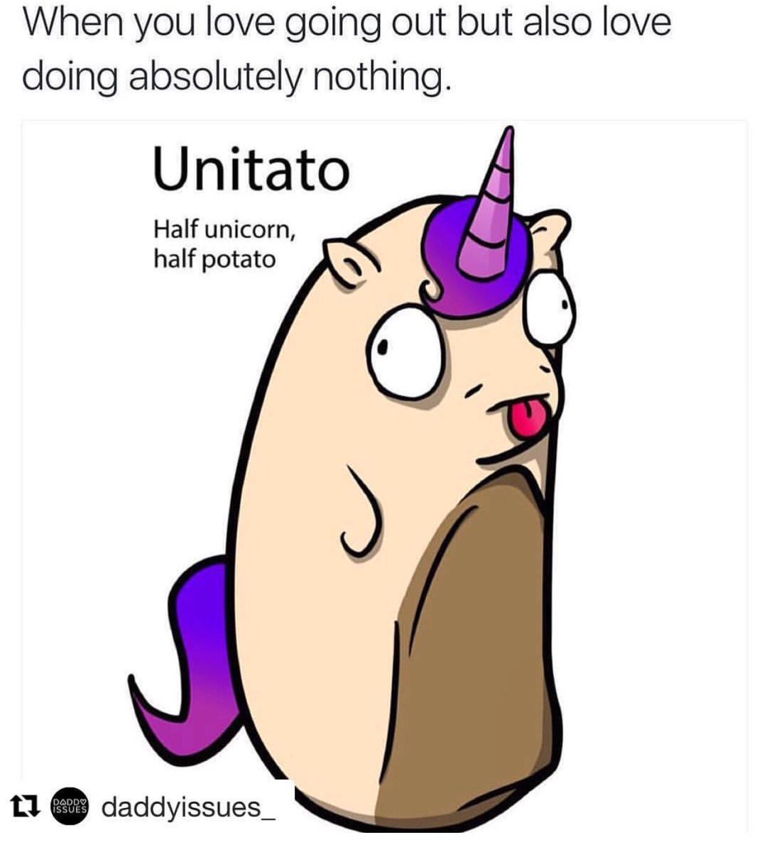 RebeccaHahn's tweet photo. LMAO!! #unitato #potato #unicorn #fridayfunnies https://t.co/PooNdzVKtm