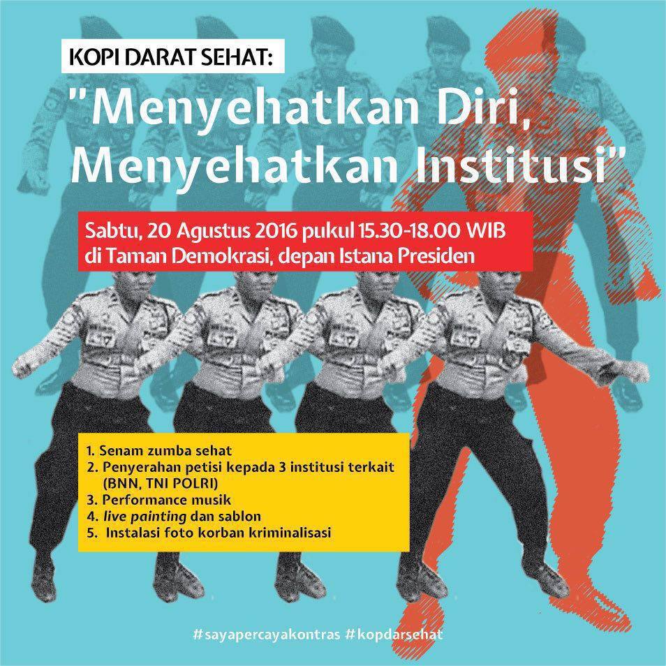 KontraS's tweet photo. Today is 'kopdar' time! "Menyehatkan Diri, Menyehatkan Institusi", sore ini di taman demokrasi. Salam #kopdarsehat! https://t.co/xxzqhFgxs0