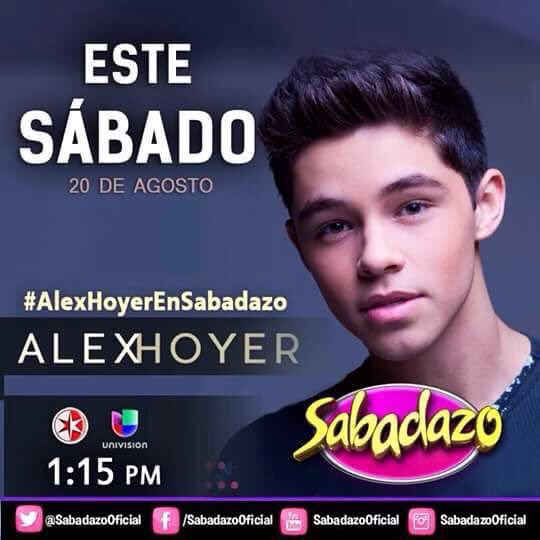 teamhoyerofc's tweet photo. No se lo pueden perder❗️❗️
Recuerden usar el #AlexHoyerEnSabadazo :) https://t.co/lI44fUz3XQ