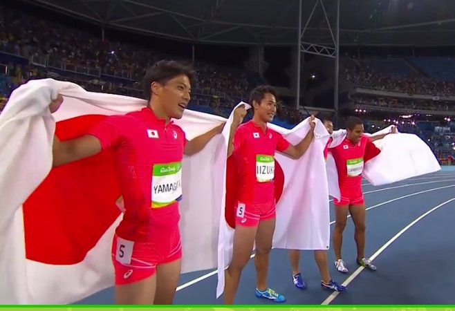 Tweet 陸上男子400mリレー銀メダル アメリカ失格ジャマイカ合格