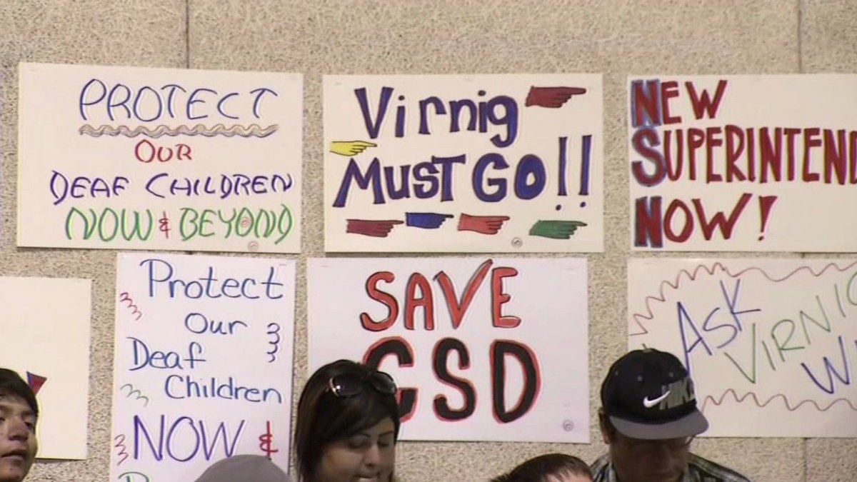 abc7newsbayarea's tweet photo. Faculty &amp; parents seek to oust the superintendent of the CA School for the Deaf in #Fremont. https://t.co/PxW9vludkM https://t.co/I4BbTx9xNh