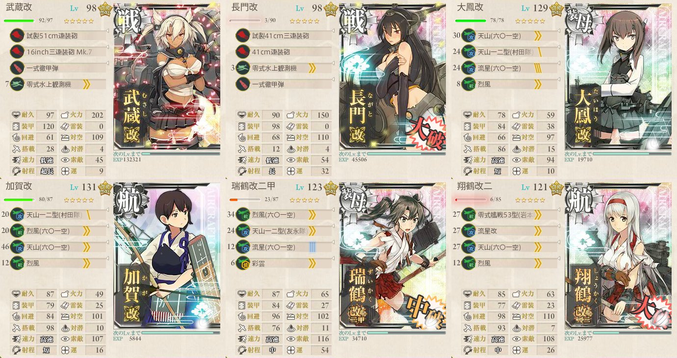 オタコン ˆwˆ 改二乙 艦これ夏イベe 4乙ラスダン攻略編成をメモ 第1艦隊 第2艦隊 決戦支援 道中支援の順 夜戦時の火力不足が深刻だったのでiowa改を投入した重量打線でなんとか攻略 1周あたりの平均消費資源は軽く1000を超える短期決戦仕様 T Co