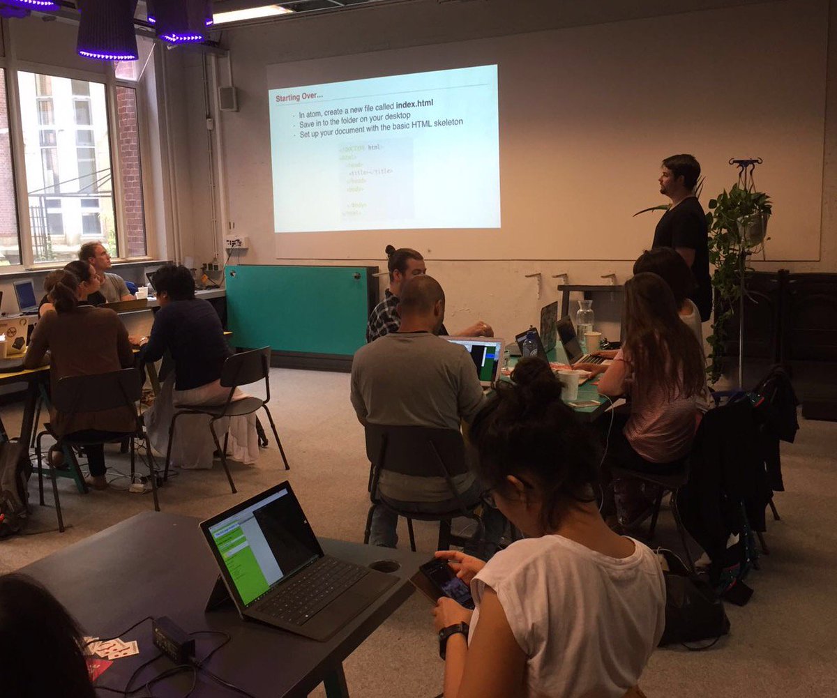 Day 6 already?!! Right now: <a href="/codaisseur/">Codaisseur Academy</a> Taste of Code in full swing at @alab_AMS