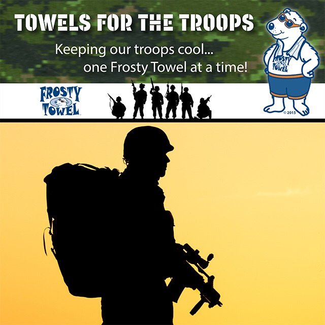TennTripGuides's tweet photo. From our family to yours... Let's help keep our troops cool by donating them a @frostytowel https://t.co/Qm1EppR3EO https://t.co/VsEcpyEaqS