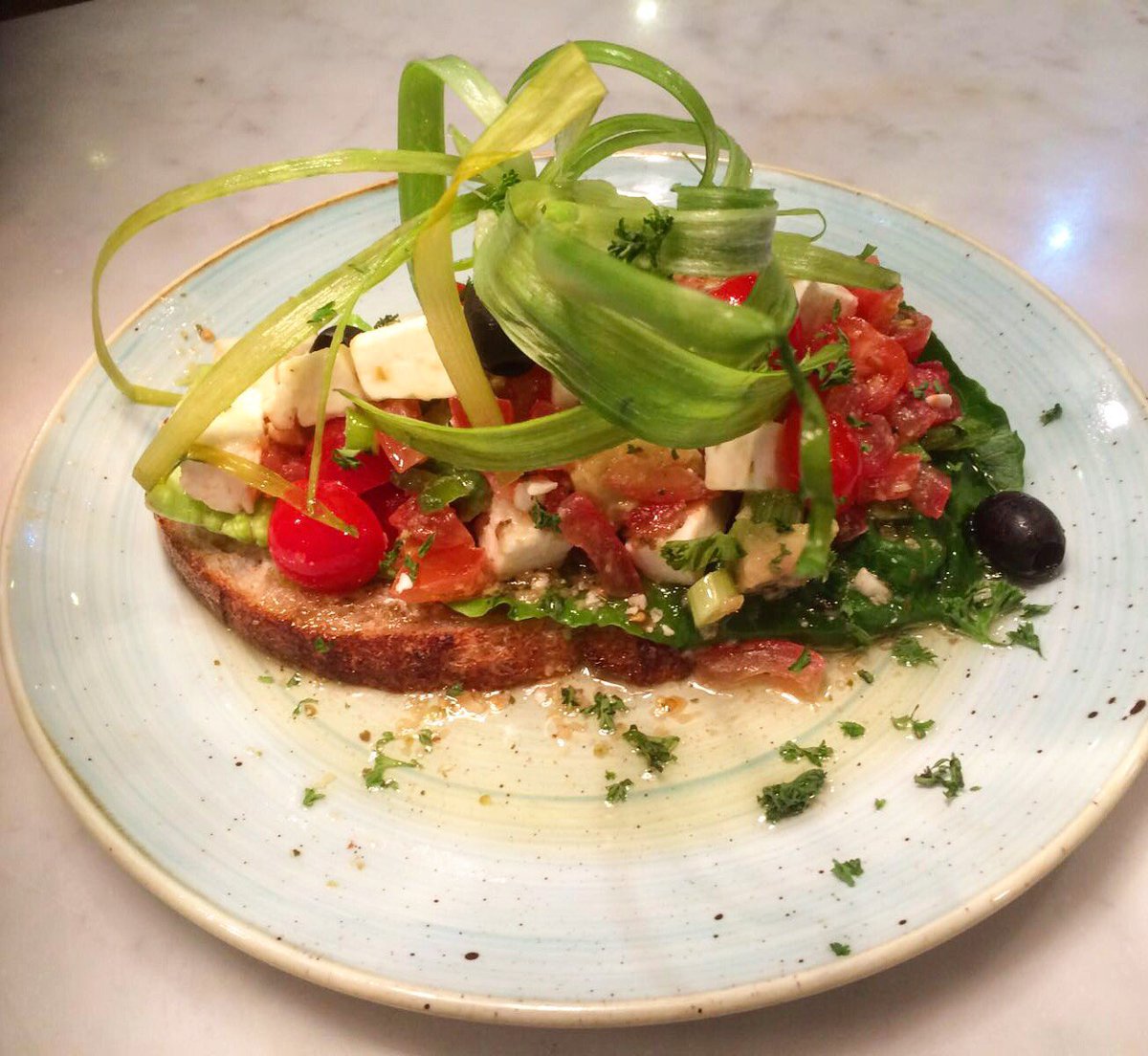 TradersMacc's tweet image. Introducing our new special... Traders Summer Mediterranean open sandwich on sourdough #tradersthedaytimecafe