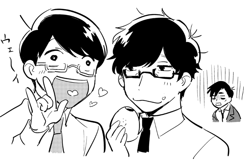 新卒のゆとり社員十四松とあんぱん一松に日々疲弊するヒラカラの漫画いつか描きたい 