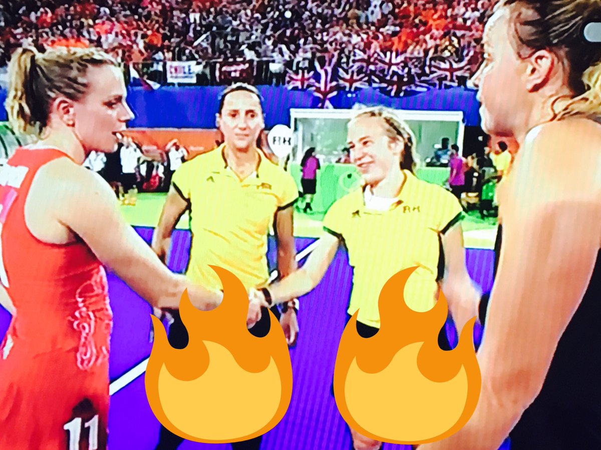 MrsM_wright's tweet photo. Well done @Mich_joubert19 !!  
#rockstar #RefsofRio #HockeyFinal🏅#Olympics2016 #UmpsOnFire🔥 #girlpower💥 https://t.co/3YbzHIGLU4