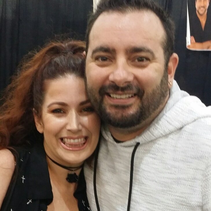 crunk_dogteam's tweet photo. Here's chris with one of his fans from #ScareLA a few weeks ago. #conlife #BloodyBombshell #ChrisKirkpatrick https://t.co/TatqAgRczM