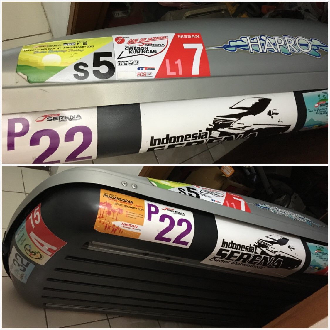 touring sticker collection...