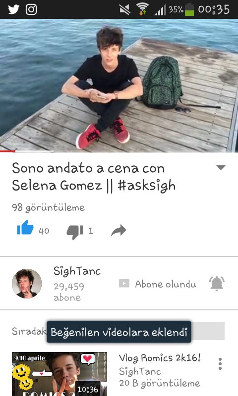 😚•NEW VIDEO•   Sono andato a cena con Selena Gomez || #askSigh ↓🏃 🏼