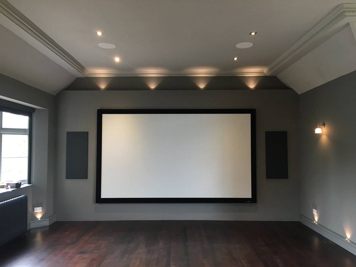 ProgressiveAV's tweet image. Bit more of the @ArcamUK @KEFAudio #atmos Cinema nearing completion. AVR850 and Kef #THX in-wall speakers &amp;amp; subs