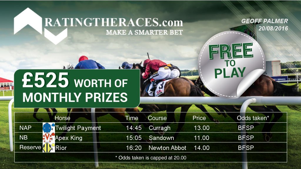 GeoffDPalmer's tweet photo. My #RTRNaps are Twilight Payment @ 14:45 &amp; Apex King @ 15:05 - Sponsored by @RTR_Official https://t.co/RKB9S2bW8y