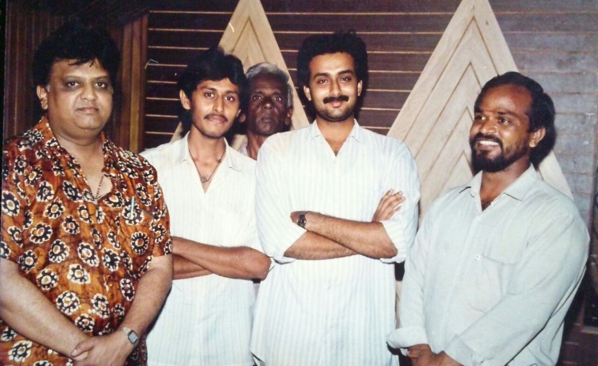 mediashahul's tweet photo. From the #Archives In Early #90s
With#SPB Sir, Associate Director. Meganathan and my friend Madhu. For #Periamma https://t.co/xnUVqz2rr2