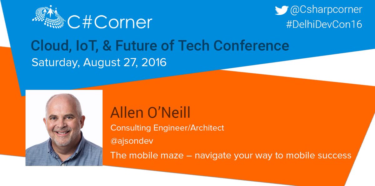 CsharpCorner's tweet photo. Learn The #MobileMaze โ Navigate your Way to Mobile Success wd @ajsondev at #DelhiDevCon16: https://t.co/ytVDmjes4m https://t.co/LJMATCiLK8
