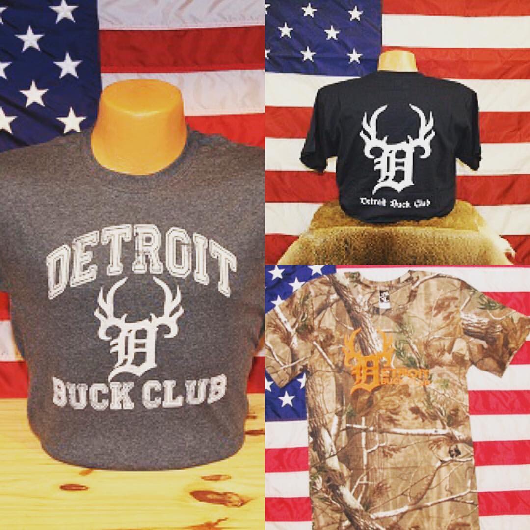 50% OFF all T-shirts in stock!! Most shirts are under ten bucks! Get em while they last!! detroitbuckclub.com