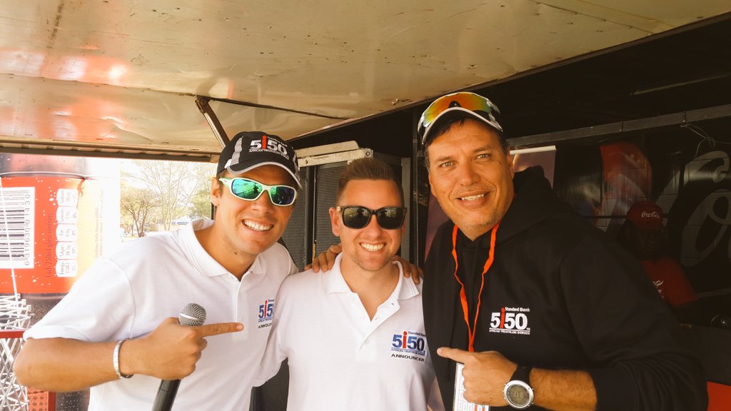 Having a blast at the <a href="/5150TriSA/">5150 Triathlon SA</a> Bela Bela with these legends. <a href="/djdaynelee/">Dayne Lee</a> @bordergraham #whatateam