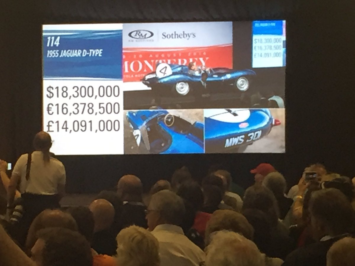 Auktionsrekord für ein englisches Auto in Pebble Beach: 21,78 Mio. $ für den Le Mans-Sieger Jaguar D-Type