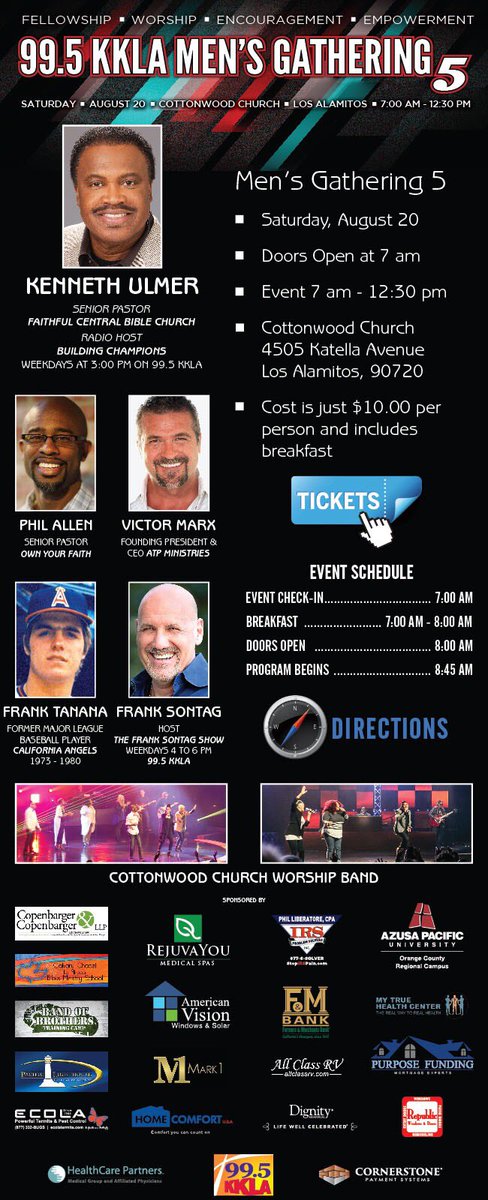 If you are at the KKLA/The Fish Men's Gathering today, make sure you come by and say hello! 

#KKLA #TheFish