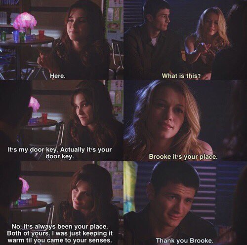 itsmayaaa22's tweet photo. "I was just keeping it warm until both of you came to your senses" 

Brooke is the ultimate Naley stan 😏😍💯🙌🏼 https://t.co/3kuGNazpzt