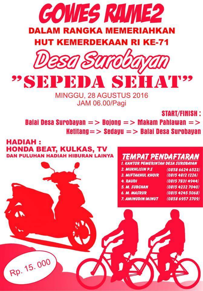 DesaSurobayan's tweet photo. Ayo ramaikan, semoga Anda beruntung mendapatkan Honda Beat @infopkl @infopekalongan https://t.co/6sHT5TstHk