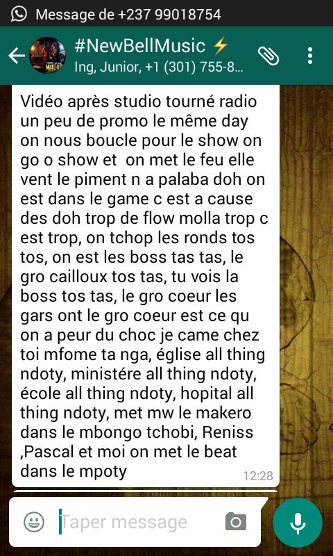 hermonarnaud's tweet photo. c'est chaud dans le groupe whatsapp @TeamNBM le couplet de @JoviLeMonstre sur makero de @NdimoforPascal &amp; @Reniss88 https://t.co/zAu5Q9MQZP