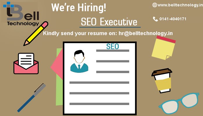 BellTech4U's tweet photo. #BellTechnology #hiring in #digitalmarketing team on the post of SEO/SMO Executive. #resumes at hr@belltechnology.in https://t.co/4B7uv4oHkh