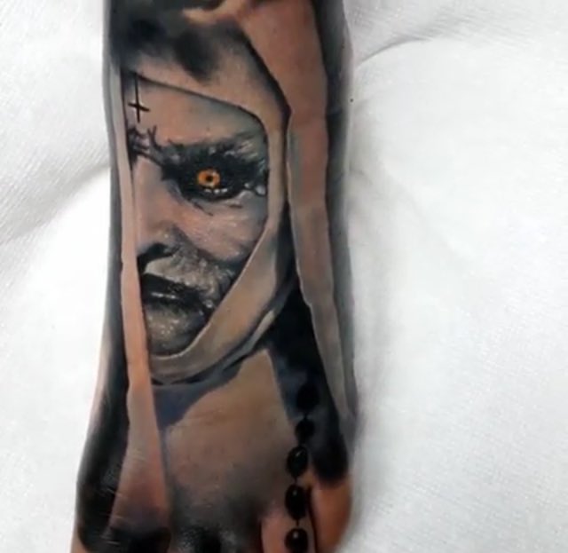 VALAK  More horror tattoo please  Sleeve in progress From the movie The  nun Merci Quentin  impatient de continuer   Done with ZooTattoo    By Morgan Dúch Dubh  Facebook