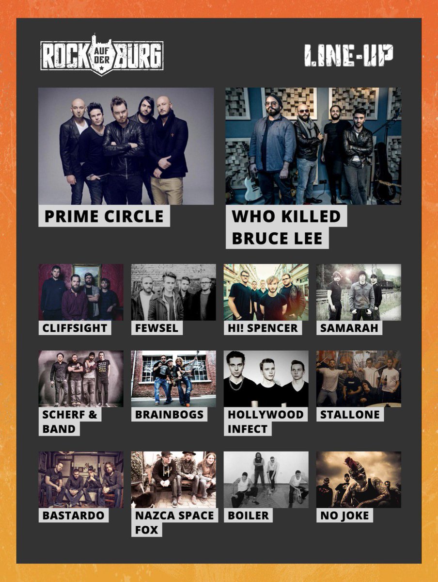 RadBKoenigstein's tweet photo. Nur noch 1 (!) Woche! #radb16 #rockaufderburg @Prime_Circle @WKBLband @SAMARAH_Band @ScherfundBand @FEWSEL https://t.co/7MSWOcvsRO