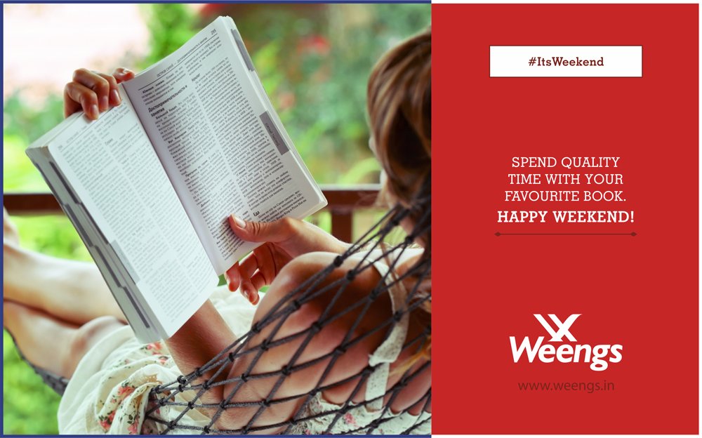 weengsindia's tweet photo. #ItsWeekend
Let nothing come between you and your favorite book, this weekend.
Have a happy weekend! https://t.co/HeDP0LkBaj