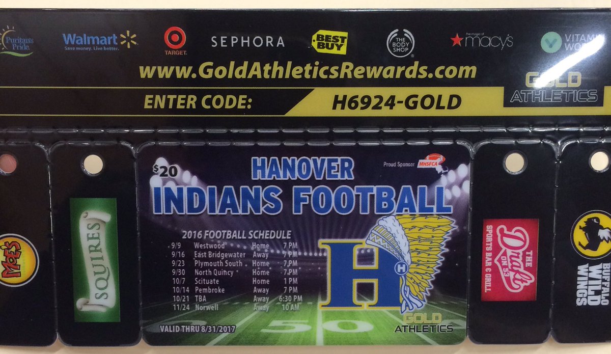 MattMcRae27's tweet photo. Help raise money for Hanover football with these gold cards that can save you hundred$ around Hanover! #teamhughes https://t.co/hzfCFm22wc
