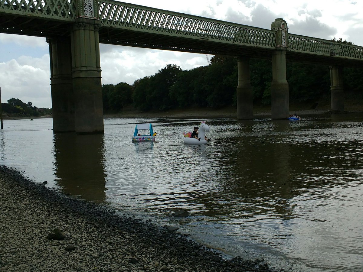 Just when you think you've seen everything on the foreshore... Pirates riding unicorns at Strand on the Green!