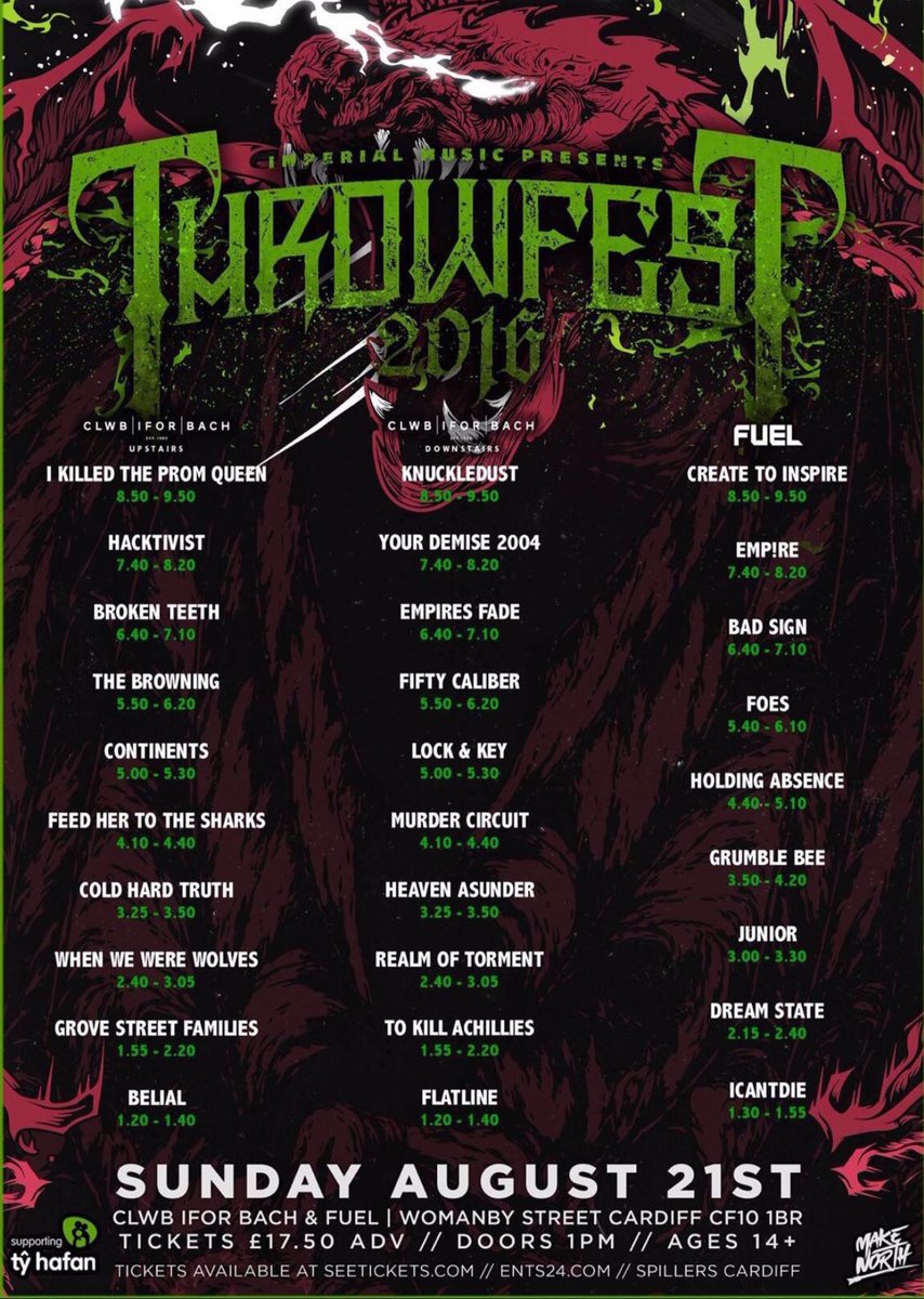 Throwfest, Cardiff! 3:25 on the second stage 🤘🏼🔥