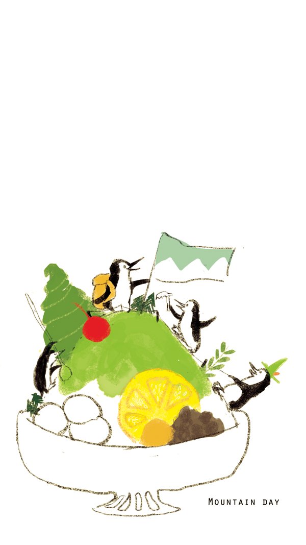ももろ 絵本作家 Illustrator かき氷壁紙よかったらどうぞお使いください T Co Ma6mgwktny Twitter