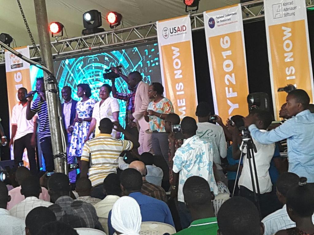 uyahf1's tweet photo. Happening now: The #ANYF2016 just got more better. Visit @MakerereU freedom square for a dose of edutainment. https://t.co/XpfNduSxIi