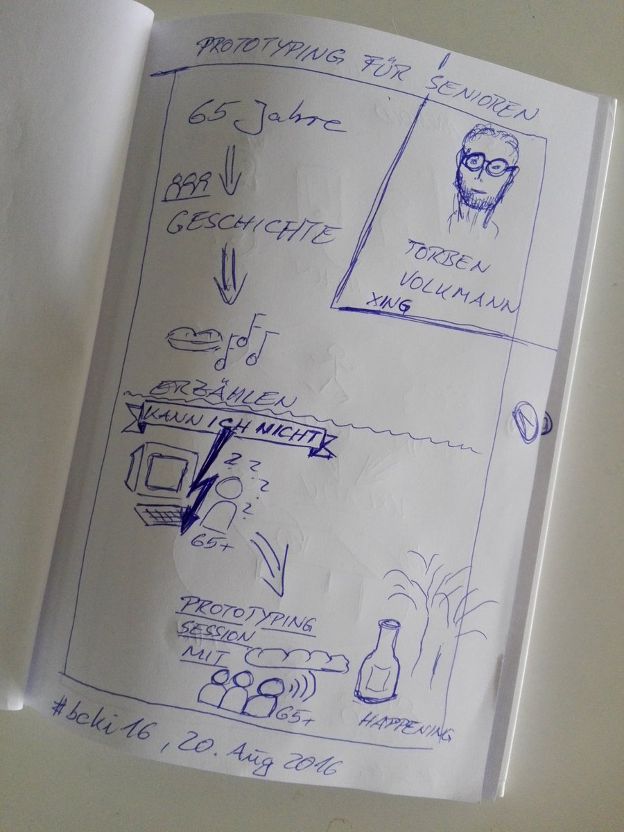 Kimayoi's tweet photo. Prototyping für Senioren von Torben Volkmann, #bcki16 #BrainWalking #Prototyping in der #StarterKitchen https://t.co/qwHQoGBl5Q