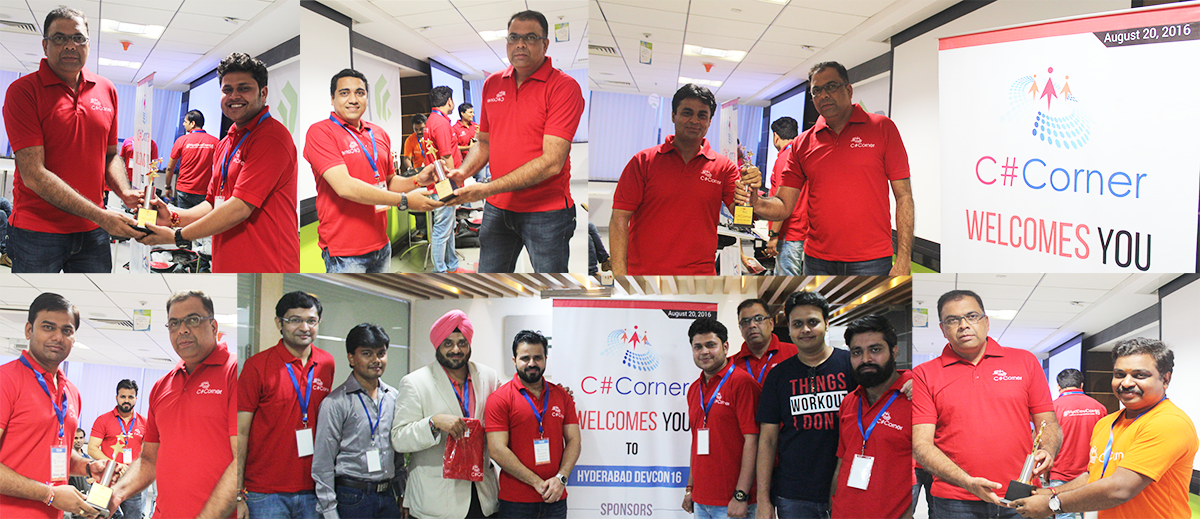 CsharpCorner's tweet photo. Thank you to all speakers, @abhishekkant &amp; @progresssw for great support @ #HydDevCon16 #CsharpCorner https://t.co/28w9UuYH82