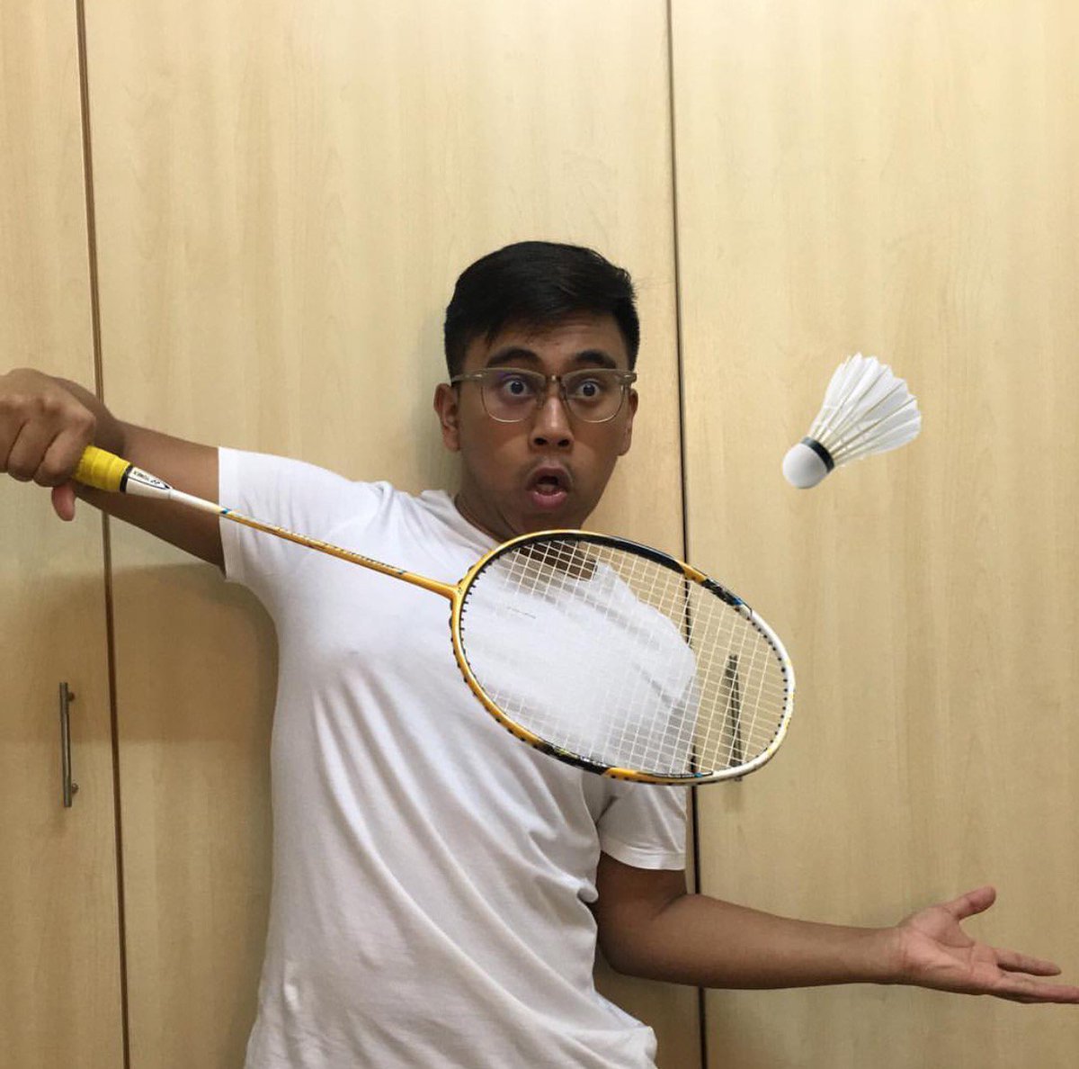 AdibAlexx's tweet photo. We still have hope. My brother is training super hard for the next olympic. Preparing our big gun. Be careful China. https://t.co/B4mwXsEzZ5