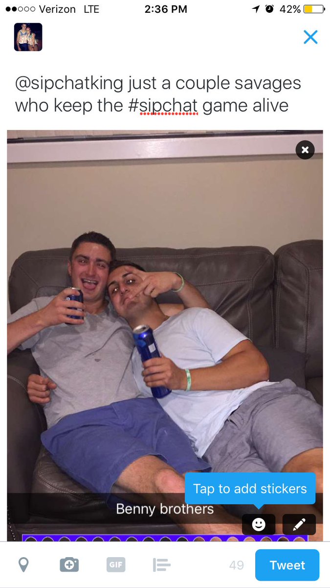 Bdoyle27's tweet photo. @sipchatking just a couple savages who keep the #sipchat game alive @Nick_Rolli3 #BudLightParty #toomuchsauce https://t.co/63iKkAt95x