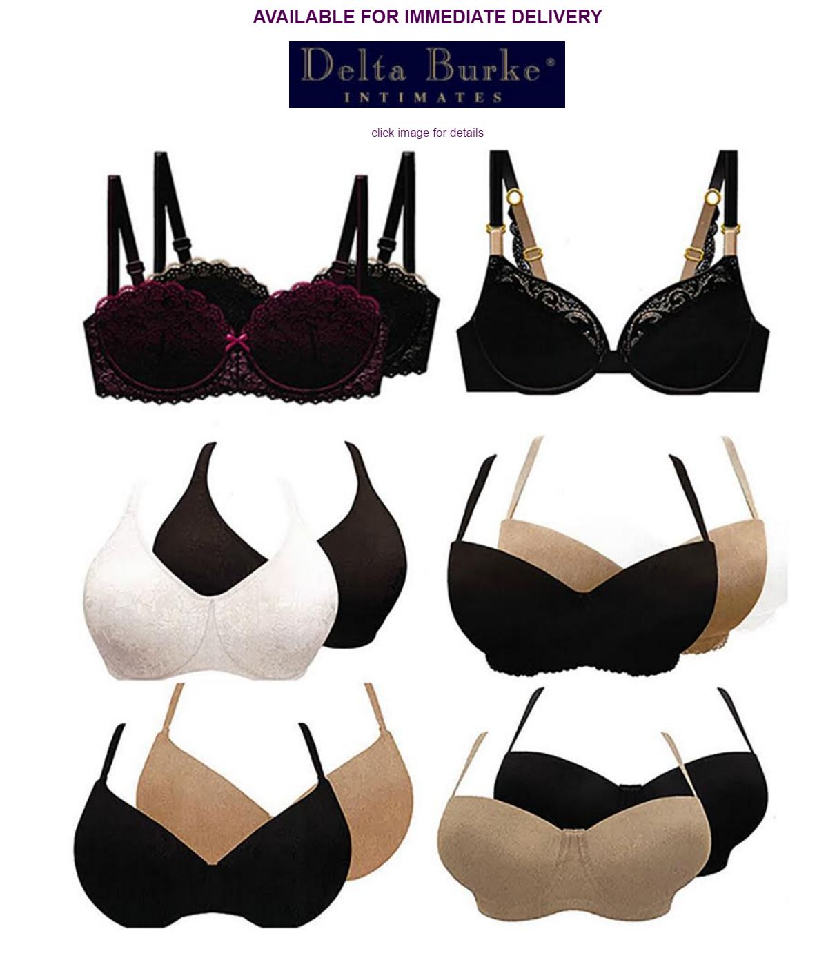 Lingerie Mart Lingerie & Bras SUPERSTORE on X:  delta-burke-plus-size-lingerie 12 New Styles Just In! #DeltaBurke  #FullFigureBras WHOLESALE  / X