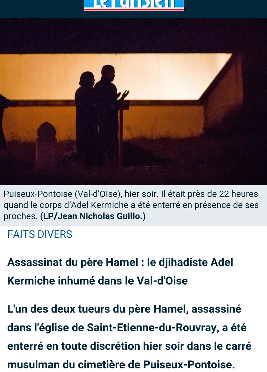 Si le terroriste ayant tué le père Hamel n'a rien à voir avec l'islam, pourquoi est-il dans un cimetière musulman ?