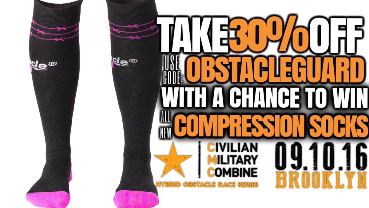 CMCRace's tweet image. We are very pleased to announce our new sponsor @ObstacleGuard We're celebrating by giveaway some compression socks!