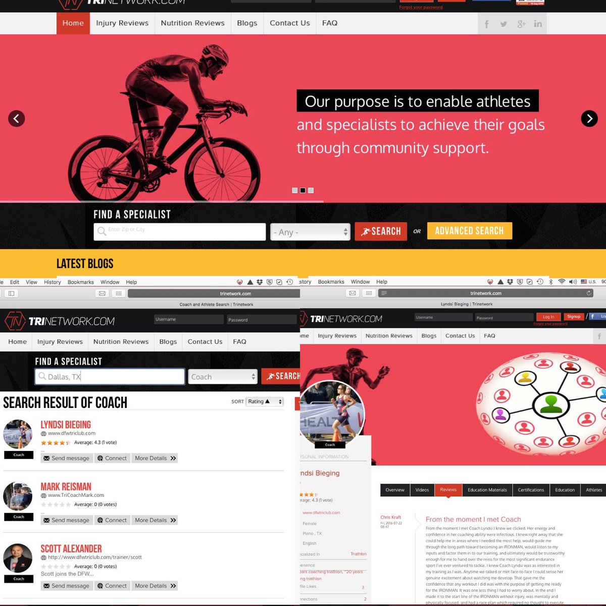 TriNetworkcom's tweet image. The Yelp for local Triathlon coaches #triathlonclub#cycling#running #swimming TriNetwork