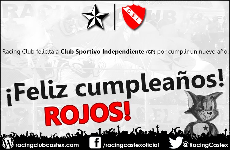⚫️⚪️📢 Racing Club saluda a <a href="/IndependienteLP/">CSIndependiente</a> (General Pico) por llegar a los 96 años de vida! racingclubcastex.com