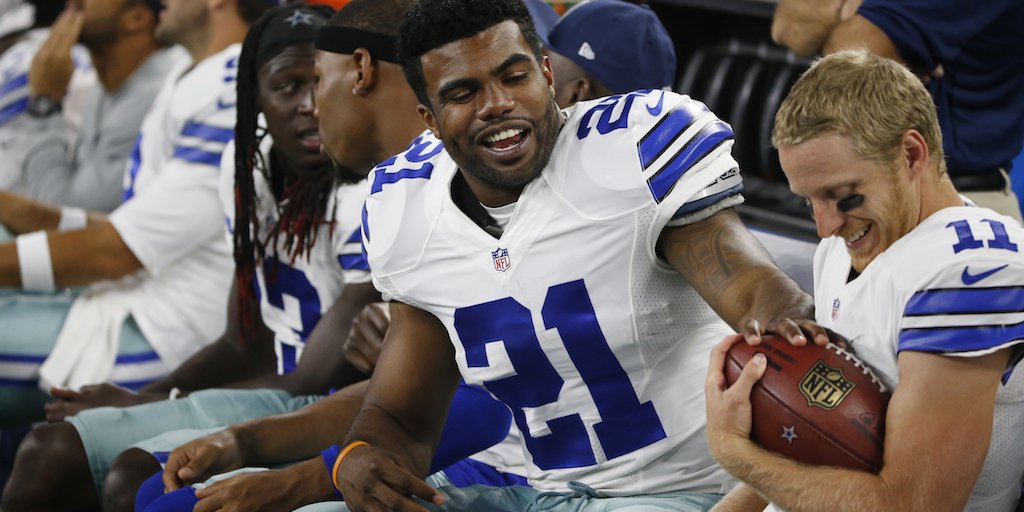 dallascowboys's tweet photo. Gotta protect the baby! 😂 https://t.co/x5o0SagBUR