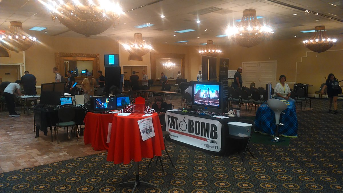 spenttweet's tweet photo. Shout back to @fatbombstudios, our very cool neighbors at #LCGC2016. Bounce over and see their games too! #gamedev https://t.co/cMpg2Sr0lL
