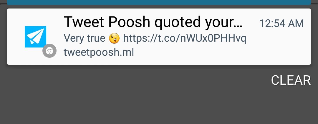 TweetPoosh's tweet image. What's new? Get notified when someone comments/quotes  your Tweets.  #TweetPoosh #Twitter #Browser #Notifications