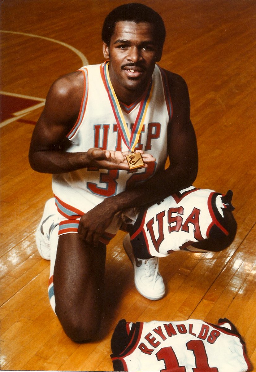UTEPMBB's tweet photo. Happy Birthday to Fred Reynolds, who scored 1,181 points for the Miners and played on Team USA with Michael Jordan! https://t.co/sGwHP6aImK