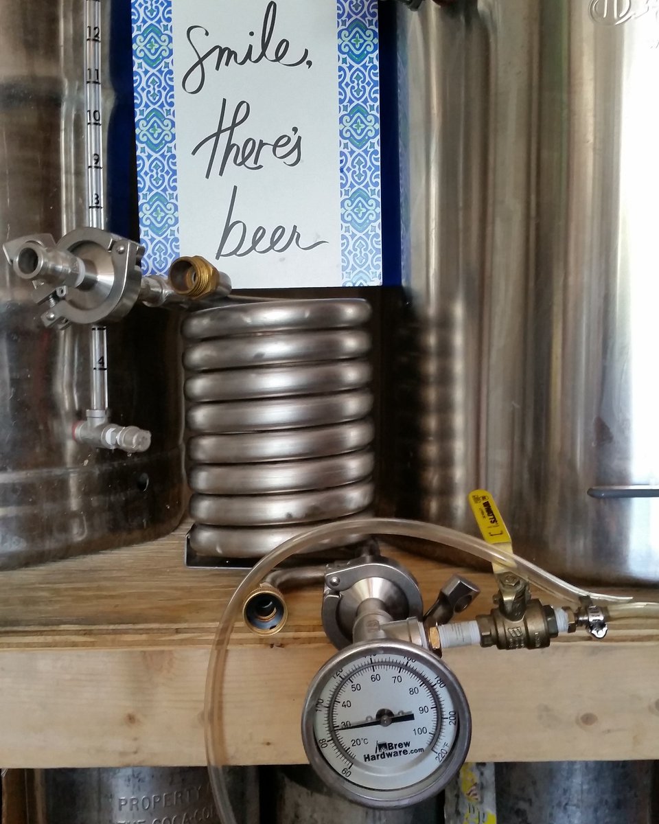clermontbrewing's tweet photo. New counterflow chiller hopefully it works as well as the last one. It certainly looks better! https://t.co/Y17VFfTmpt
